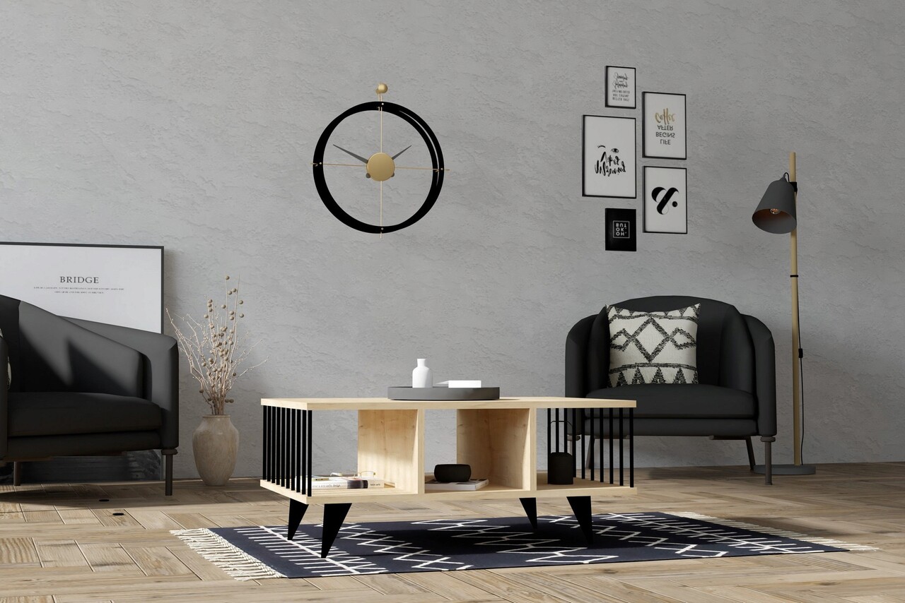Masuta de cafea, Hanah Home, Bert, 90x40x60 cm, Maro - imagine 7
